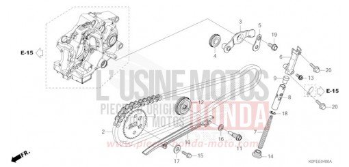 CHAINE A CAMES/TENDEUR Z125MAS de 2025